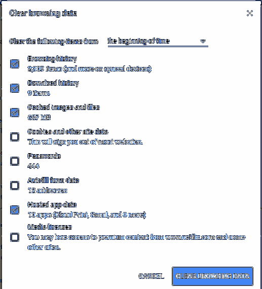 jak vymazat mezipaměť chrome