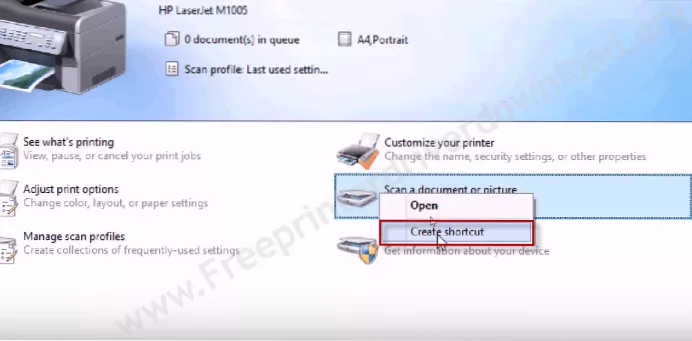 hvordan man opretter hp-printergenvej på desktop windows 10