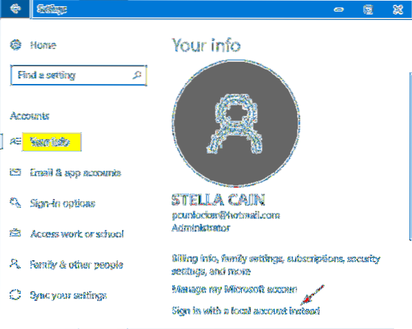 jak odstranit účet Microsoft