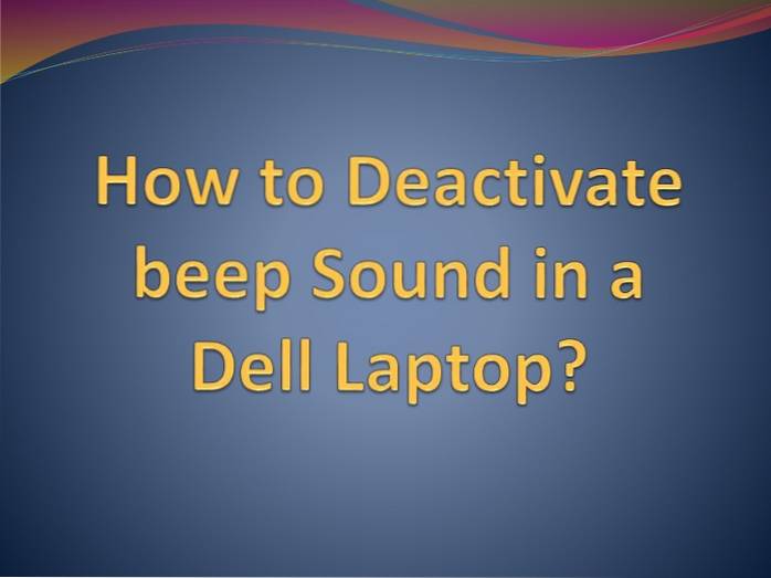 how to disable beep sound in dell laptop