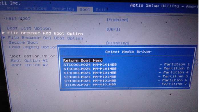 hvordan du aktiverer Windows boot manager i bios