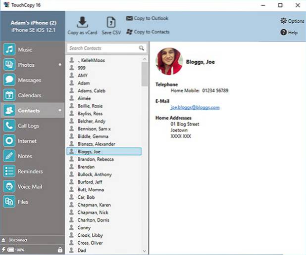 So exportieren Sie Kontakte vom iPhone auf den PC