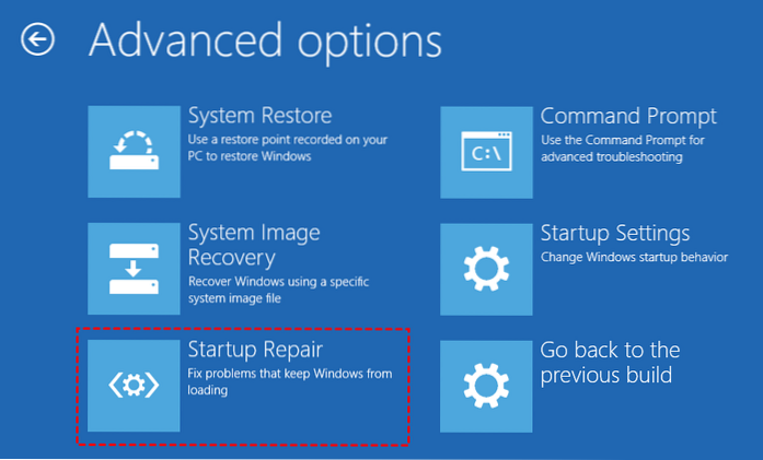 jak naprawić uruchomienie naprawy systemu Windows 10 bez płyty CD