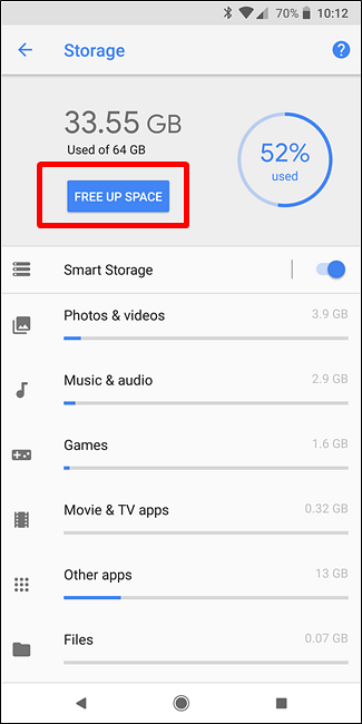 como liberar espaço no android