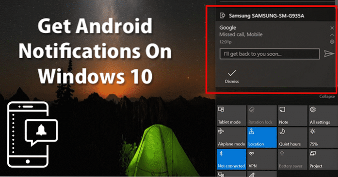 Wie bekomme ich Android-Benachrichtigungen unter Windows 10