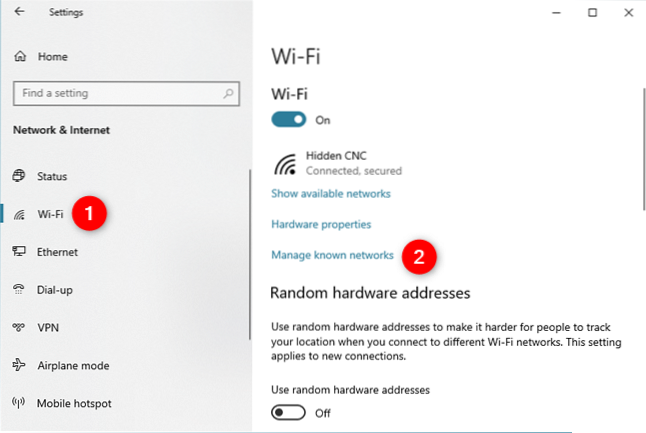 comment masquer le réseau wifi windows 10