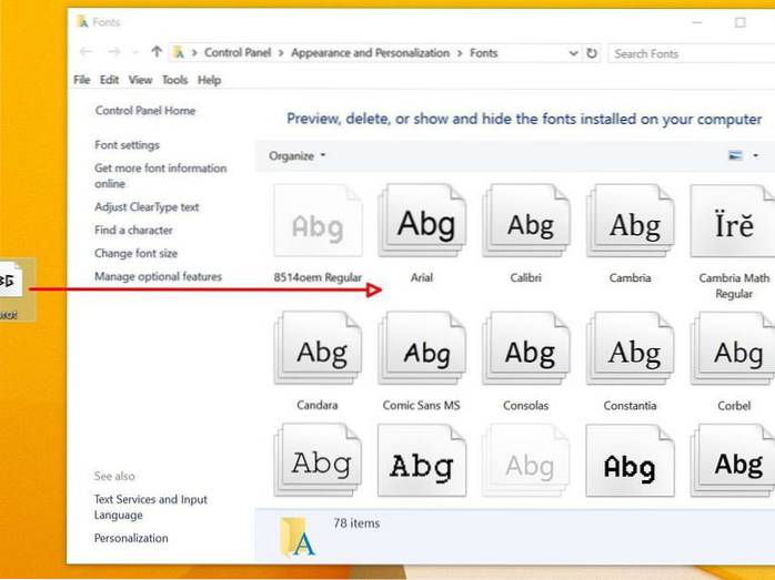 So installieren Sie Schriftarten Windows 10