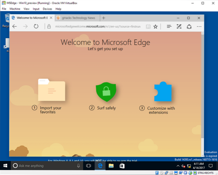 So öffnen Sie Microsoft Edge in Windows 7