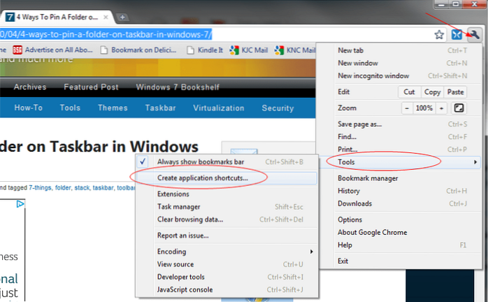 Wie man YouTube an die Taskleiste von Windows 7 anheftet