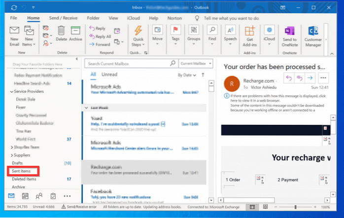 hoe u een e-mail in e-mail kunt terughalen voor Windows 10
