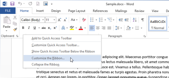comment sélectionner une phrase entière dans un mot
