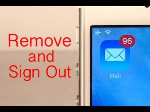 how to sign out of mail on ipad