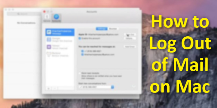 how to sign out of mail on mac