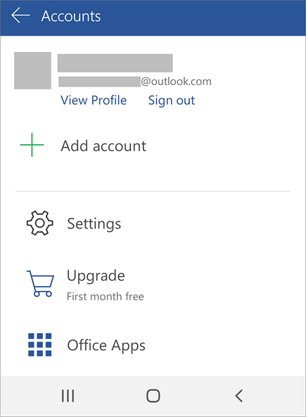 cómo cerrar sesión en onedrive en android