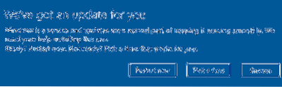 So stoppen Sie das Windows 10-Update-Popup