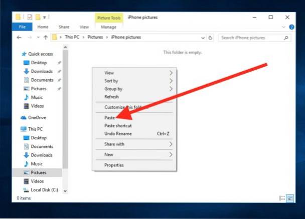 como transferir fotos do iphone 11 para o windows 10