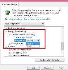 how to turn off energy saver on windows 10
