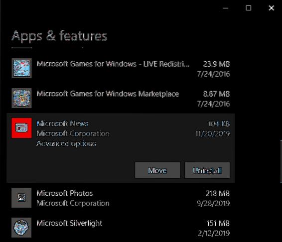 hur man avinstallerar från Microsoft Store