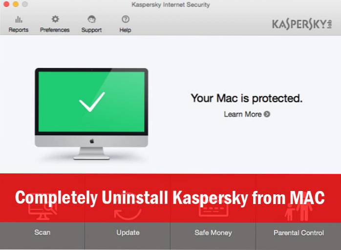 come disinstallare kaspersky vpn mac