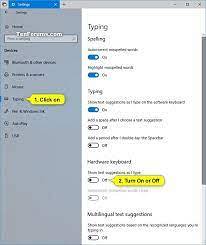 cómo usar las sugerencias de texto en windows 10