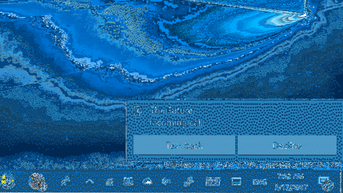 Benachrichtigung über eingehende Anrufe unter PC Windows 7