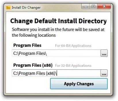 install dir changer