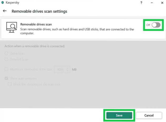 kaspersky removable drive scan notification