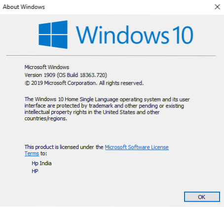 nieuwste Windows 10-versie