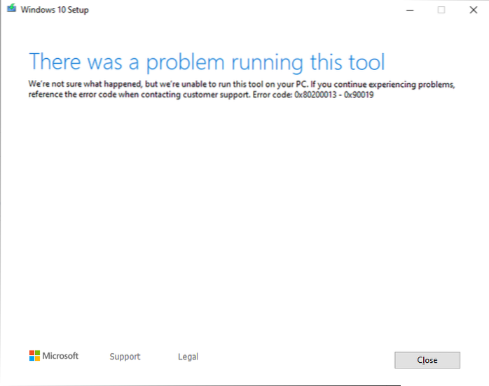 media creation tool there was a problem running this tool