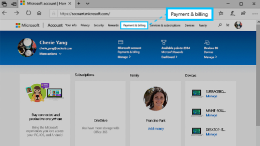 změna názvu účtu Microsoft