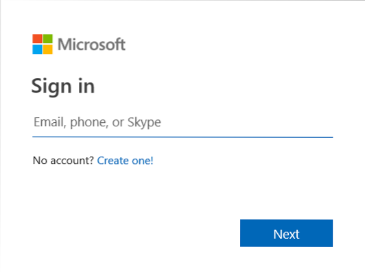 microsoft account sign in
