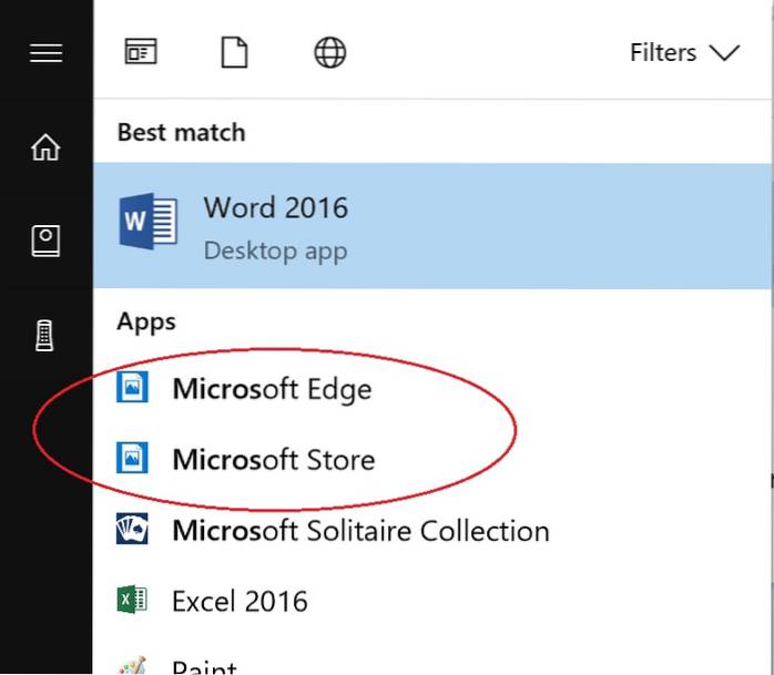 microsoft apps missing