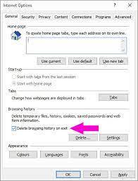 Microsoft Edge Clear History beim Beenden