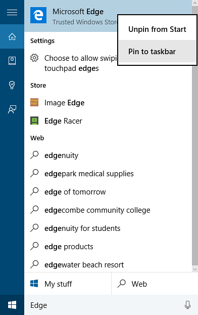 microsoft edge location