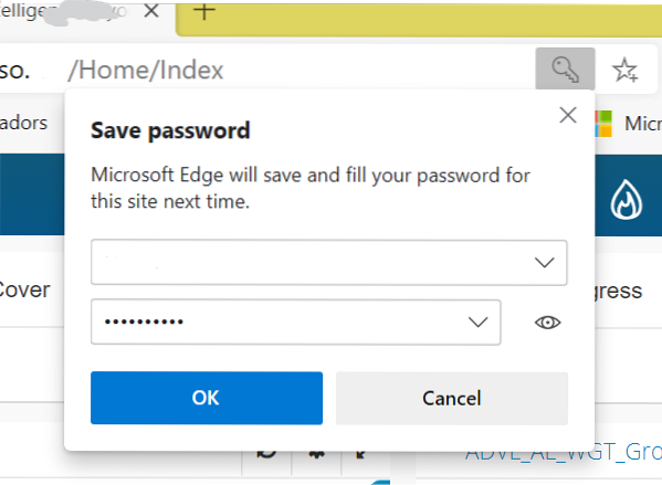 Microsoft Edge gespeicherte Passwörter funktionieren nicht