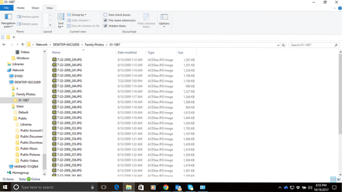 opcje widoku eksploratora plików Microsoft