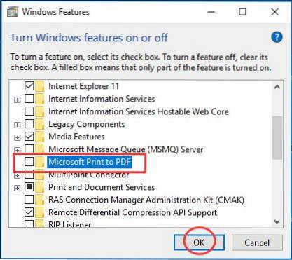 microsoft print to pdf not showing