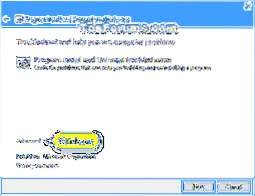solucionador de problemas de instalação e desinstalação de programas da Microsoft