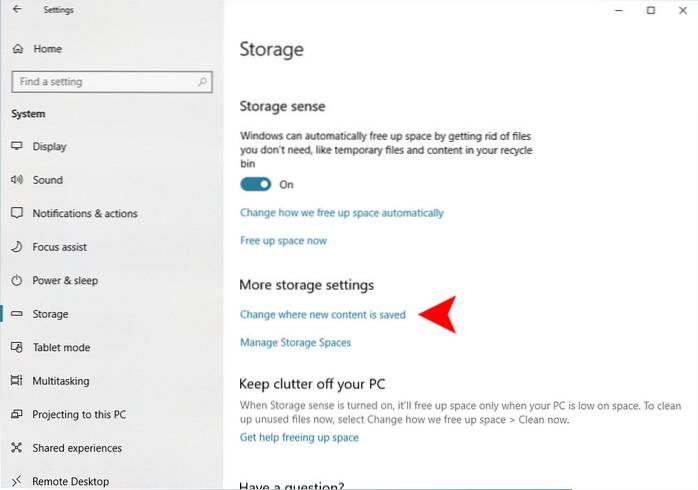 microsoft store change install location