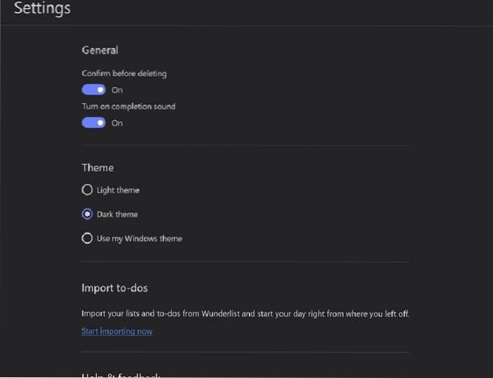 microsoft per fare il tema scuro