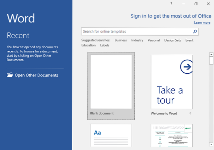 microsoft word opens a blank document when opening