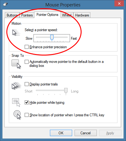 musinställningar (Windows 10)