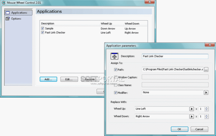 sterowanie kółkiem myszy