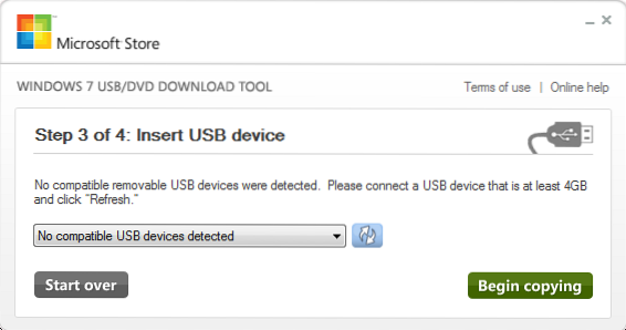 no se detectaron dispositivos usb compatibles herramienta de windows 7