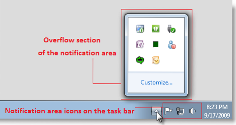 bandeja de notificaciones windows 7