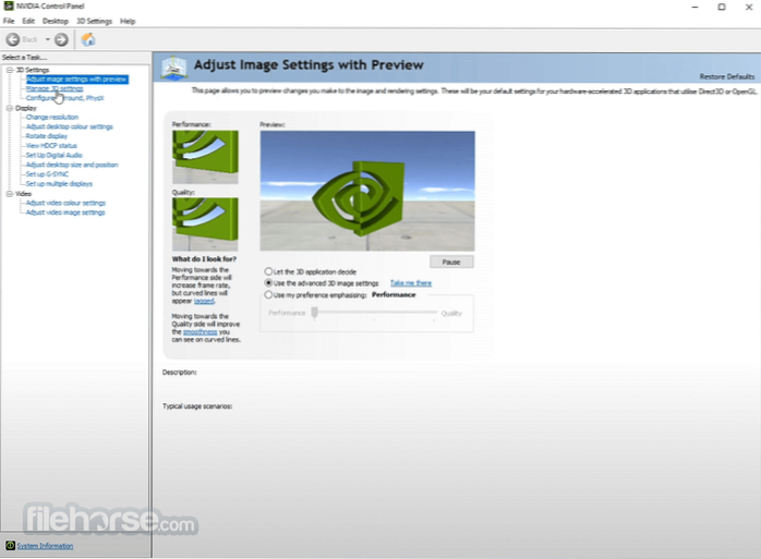 panoul de control nvidia instalator offline