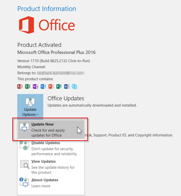 Office 2016 Klikni a spusť