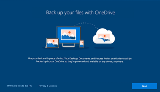 onedrive opbevarer filer på pc