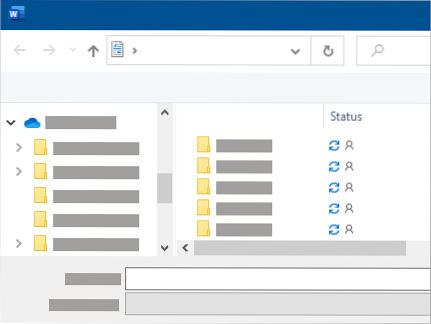 čeká se na synchronizaci onedrive