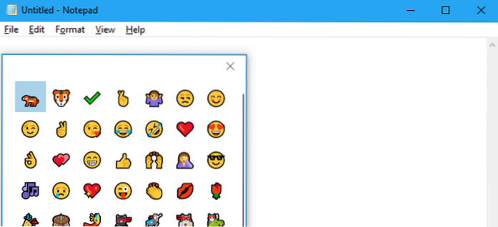open emoji windows 10